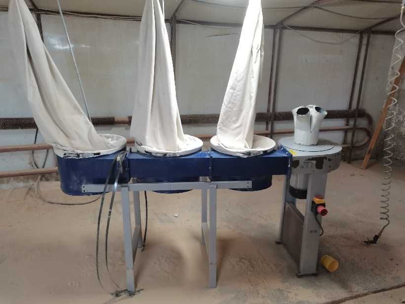 Odciąg do trocin, wiórów, pyłu 3-workowy