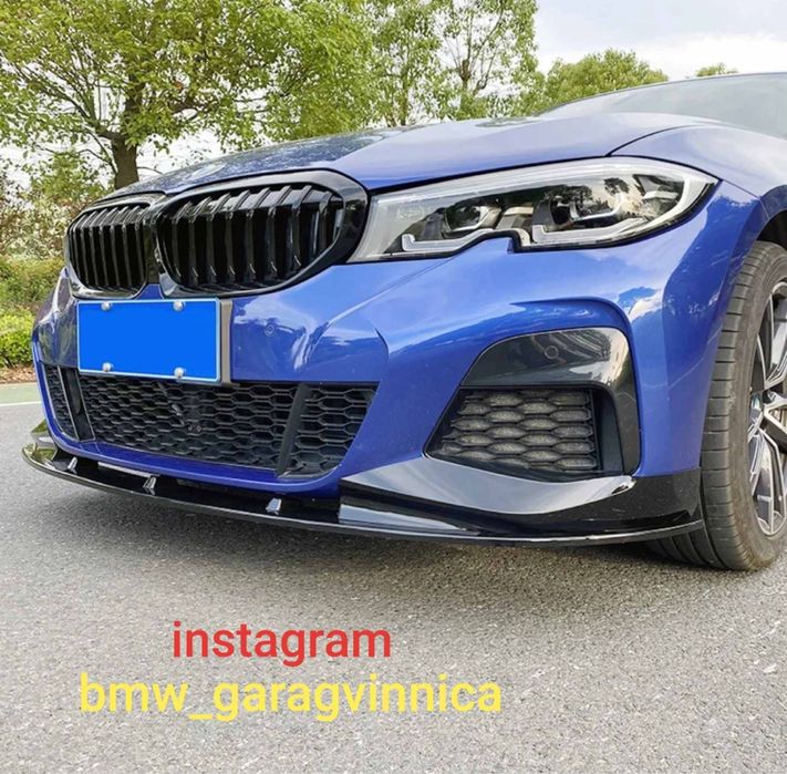 Губа сплітер Bmw 3 g20 накладка переднього бампера бмв г20