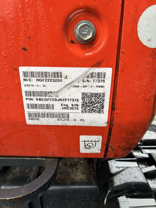 Kubota kx19 -4 mini koparka