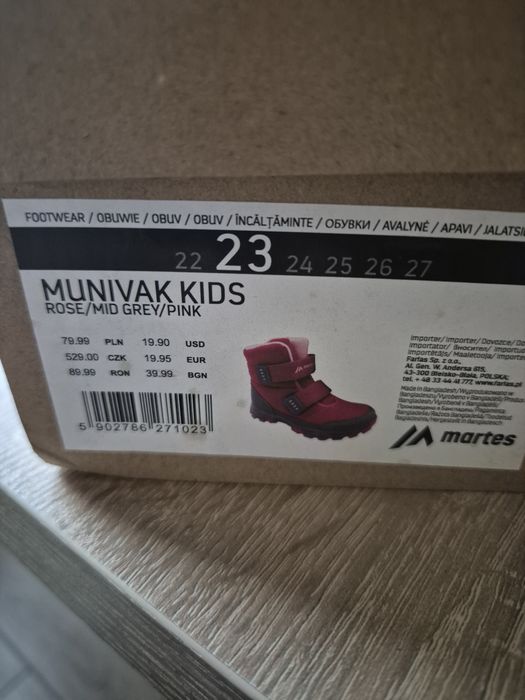 Buty zimowe Martes