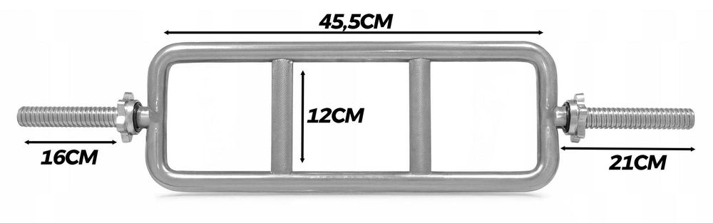 gryf kratownica krata sztanga 25 mm + zaciski siłownia triceps gwint
