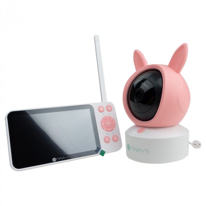 Niania Elektroniczna 2w1 Mary's MW61500 Kamera Wifi Tuya Królik Różowy Do Monitorowania Dziecka