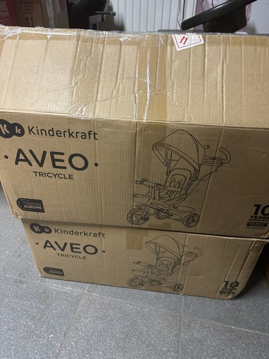 Wozek/ Rowerek trojkolowy Aveo Kinderkraft nowy Green Pink Grey