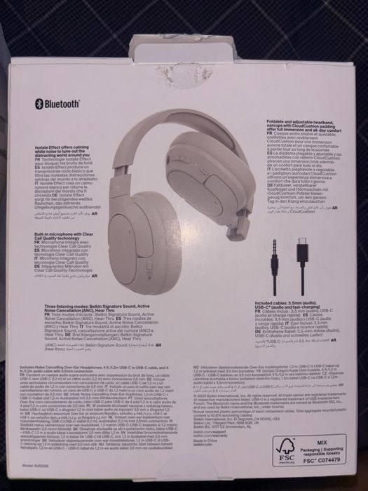 Belkin Headphones com Cancelamento de Ruído – Como Novos