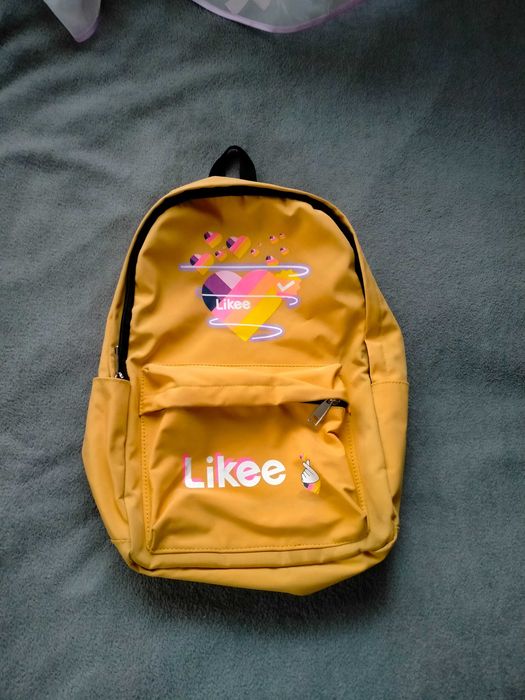 Рюкзак школьный для девочки. Рюкзак жёлтый Likee.