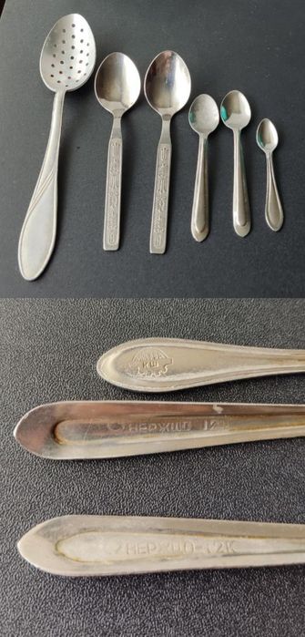 Столові ложки з нержавіючої сталі, вінтаж, радянські ложки нержавейка