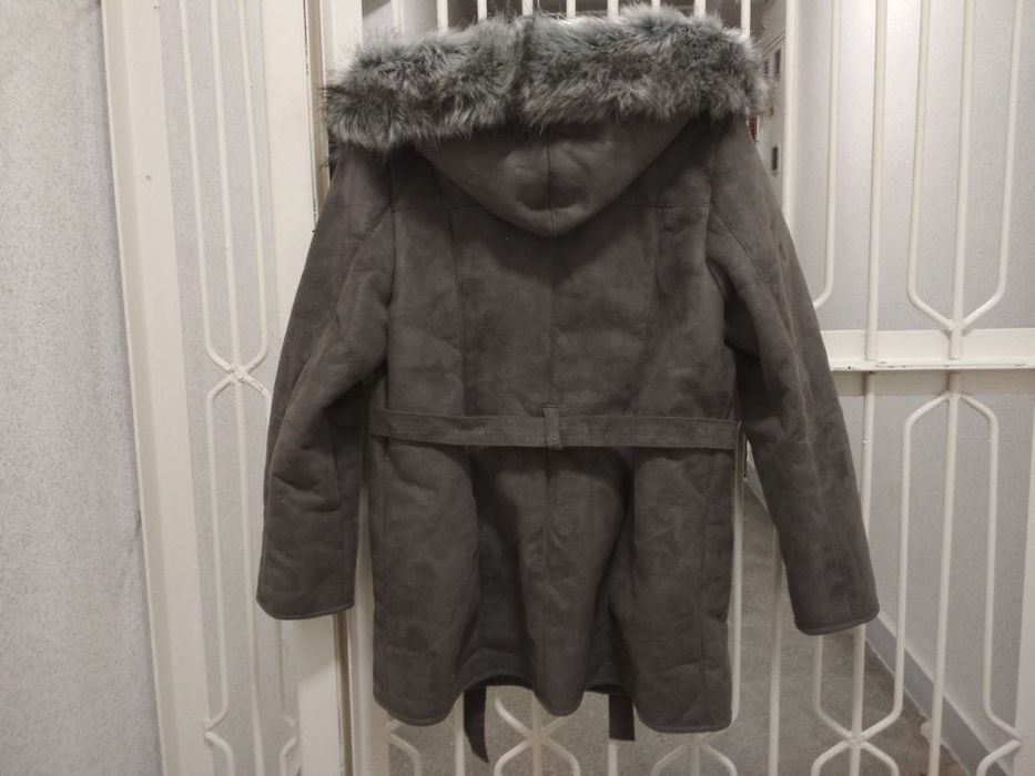 Kożuch z ECO skóry wzrost 155
