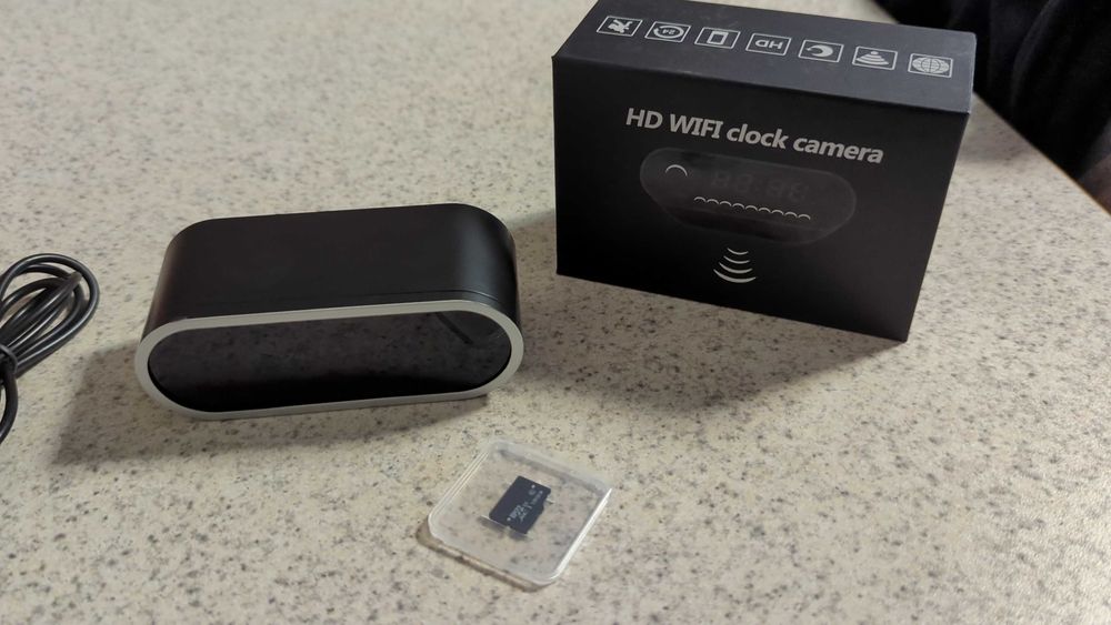 Ukryta kamera szpiegowska w zegarze - szpiegowski zegar z kamerą WiFi HD, NOWY