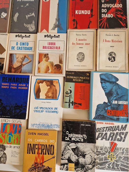 Lote 34 livros Romances/Policiais