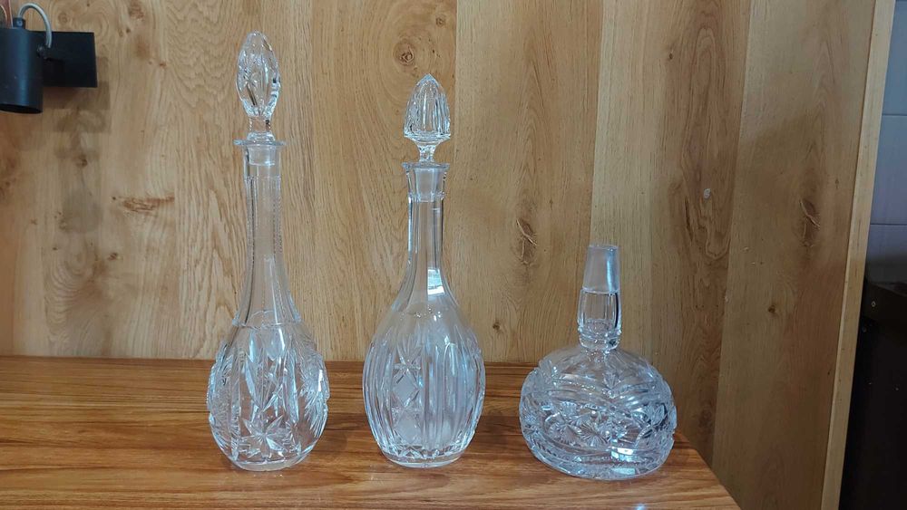 Хрустальные графины для вина, водки, ГДР, 1965 г.