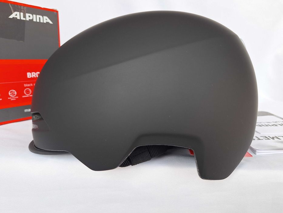 Kask rowerowy Alpina Urban Brooklyn Black Matt L 57-62cm LED