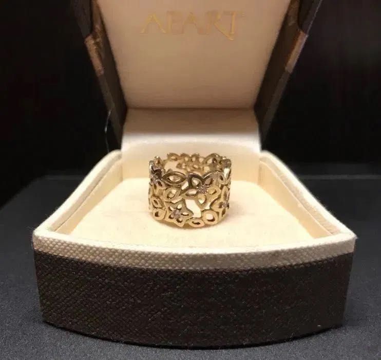 585 złoty pierścionek Apart kwiatki ażurowy 14k ażur ażurowa kwiaty