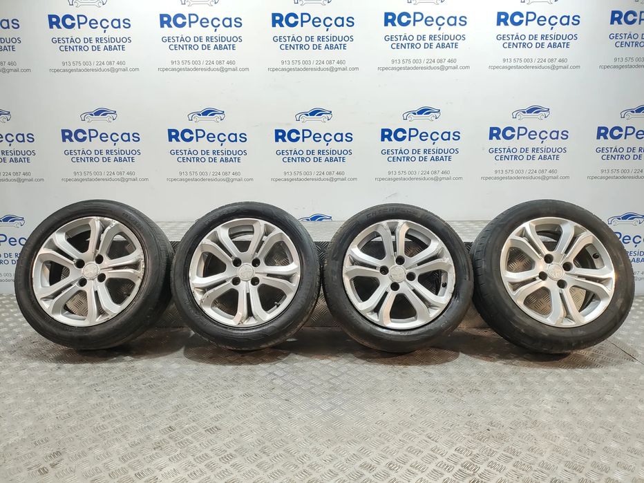 Conjunto de jantes 16 originais Peugeot 208 6J ET23 4x108