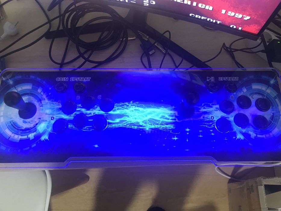 Pandora box 3d nova com comandos ovais 29800 jogos e iluminação led
