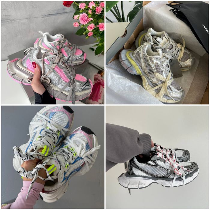 р36-45 Кросівки Balenciaga 3XL White Black Grey Violet Yellow Silver