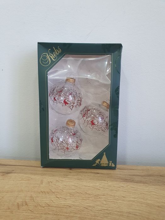 Bombki Szklane 3sztuki 6.7cm Krebs