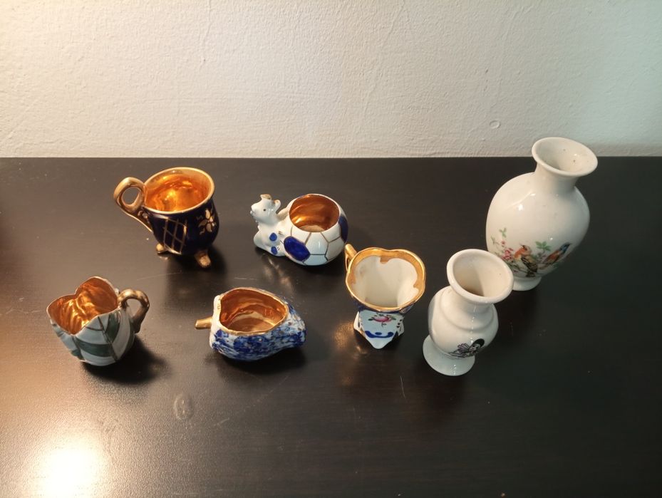 7 miniaturas porcelana	antigas mas em excelente estado