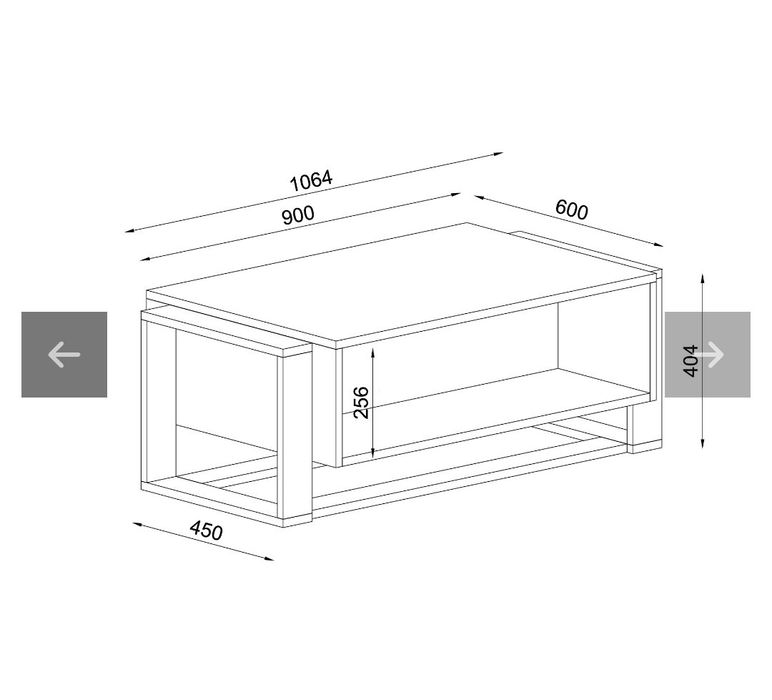 Stolik kawowy czarno złoty