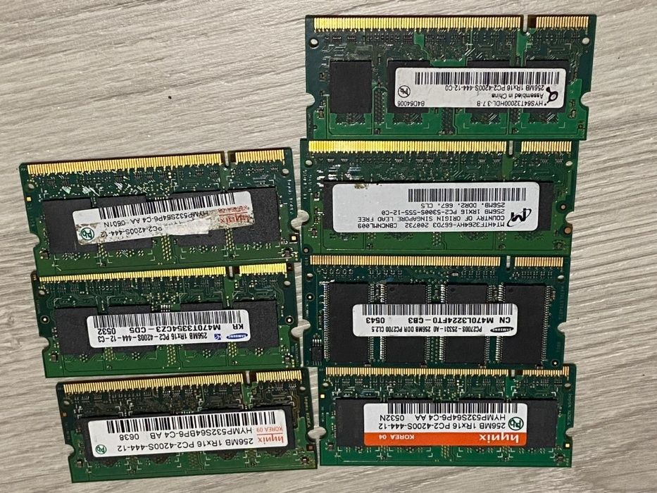 Память оперативная ОЗУ DRAM DDR, DDR2, SODIMM, DIMM