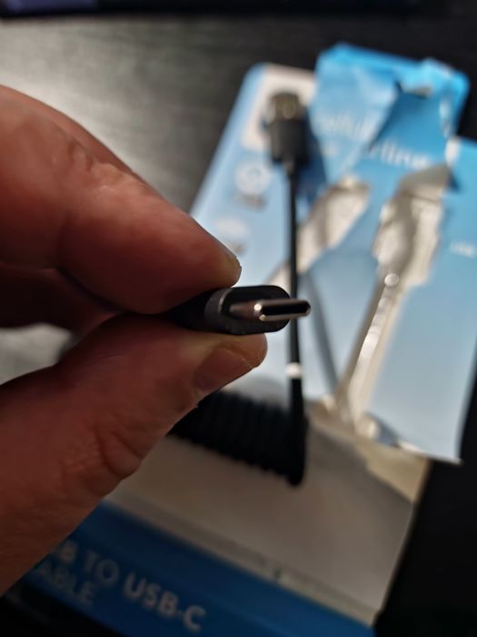 Cabo USB A para C. Ideal para o carro