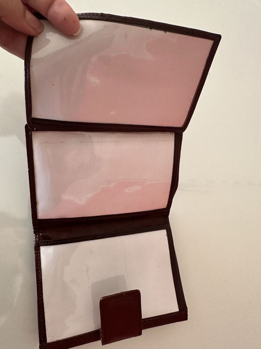 Carteira de pele porta-moedas nova
