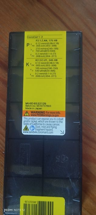 Płytki sandvik ucinaki