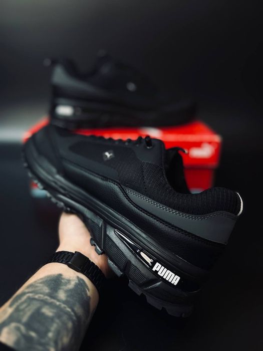 Мужские кросовки puma чорние осенние кросівки чоловічі пума осінь