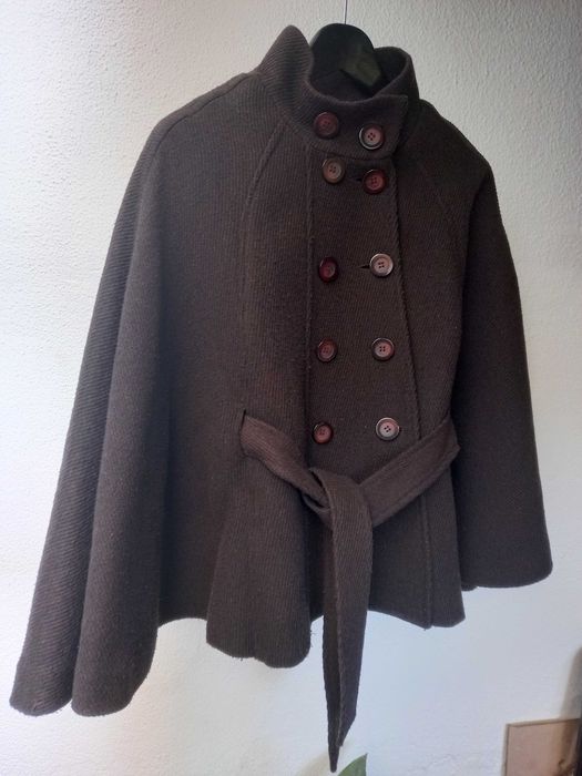 Cortefiel Brown Warm Poncho-style Coat – Size S/M