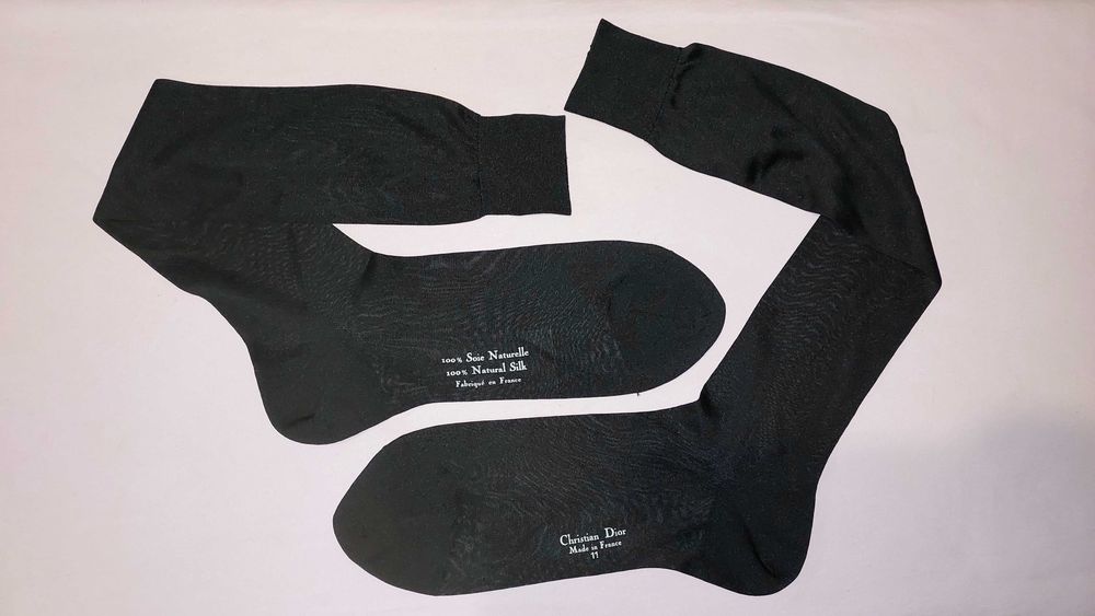 Christian Dior Шелковые гольфы Made in France плоский шов носки