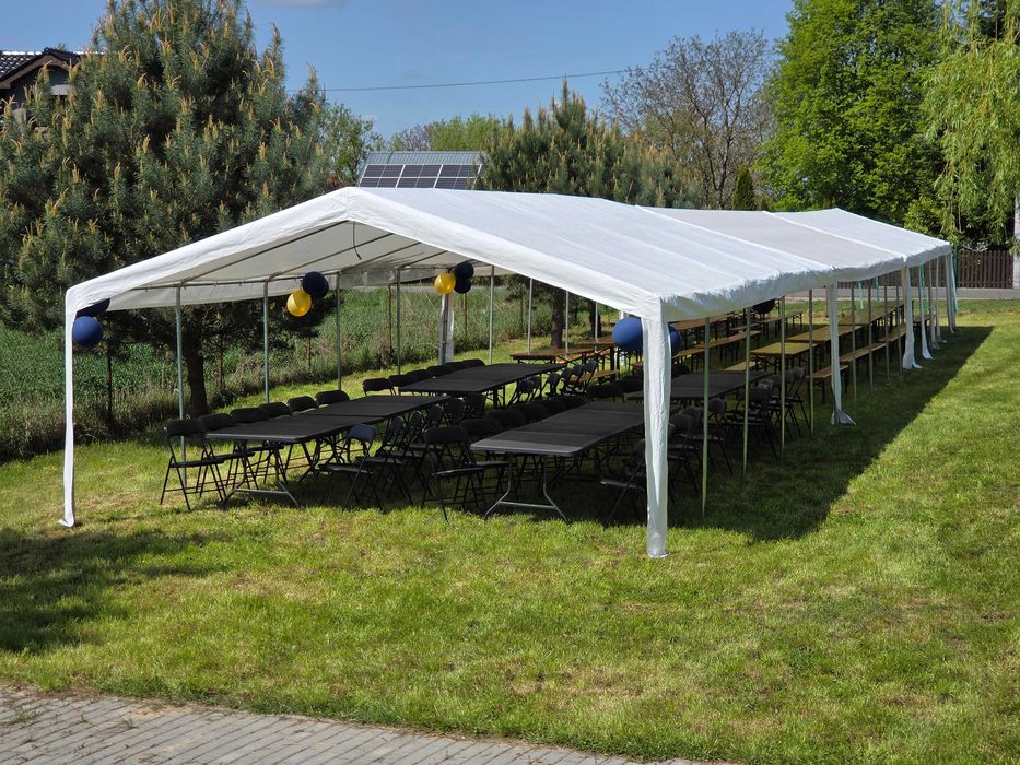Namiot Imprezowy 5x10m Wynajem | Stoły, Krzesła, Ławki | Z Montażem
