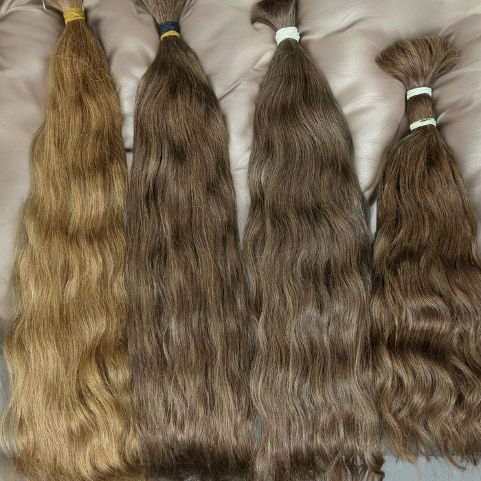 Омбре, натуральные волосы, срезы.  Горячее/холодное наращивание