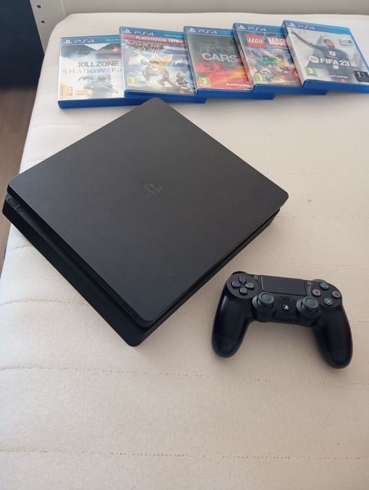 Ps4 slim 500gb + comando + cabos - excelente estado