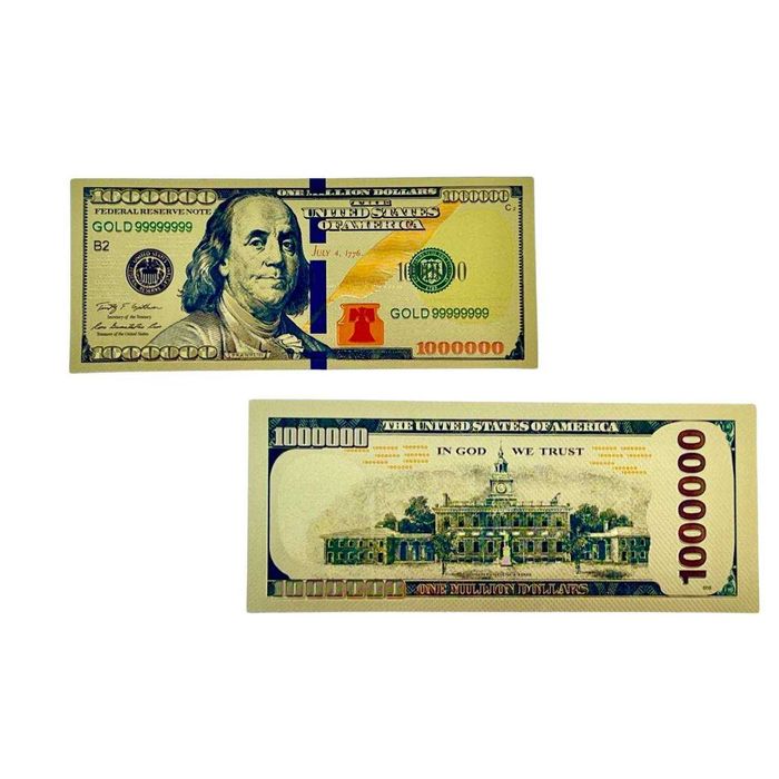 Uma Nota de Um Milhão de Dólares em Ouro
