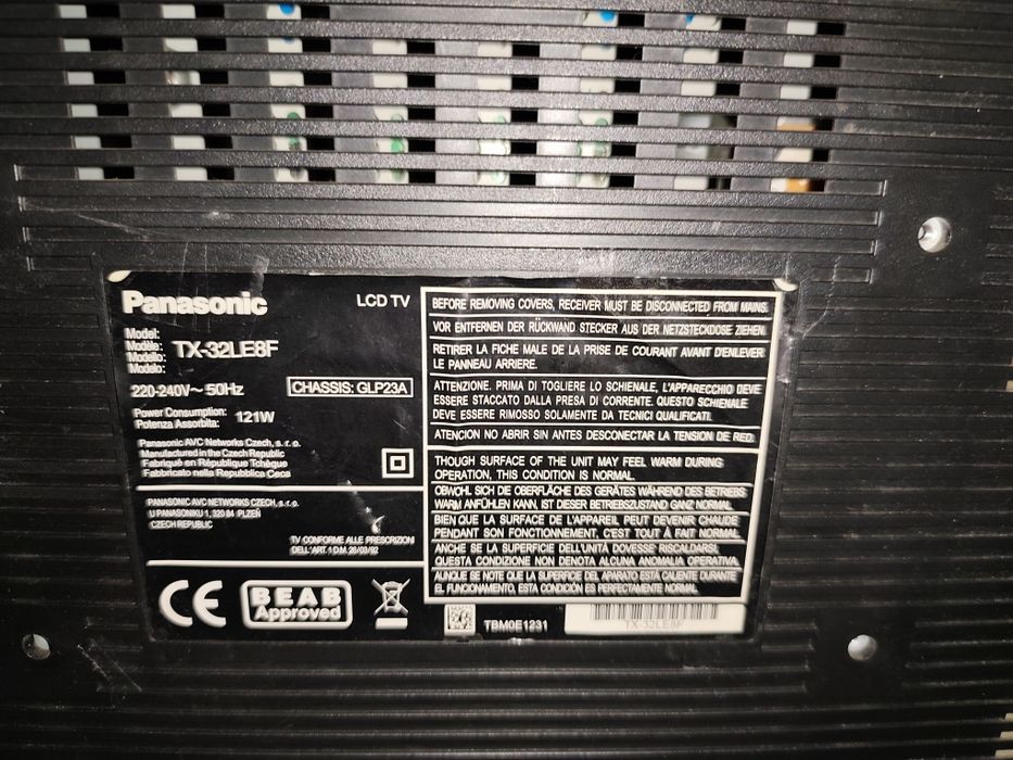 Televisão LCD Panasonic TX-32LE8F. 32 polegadas