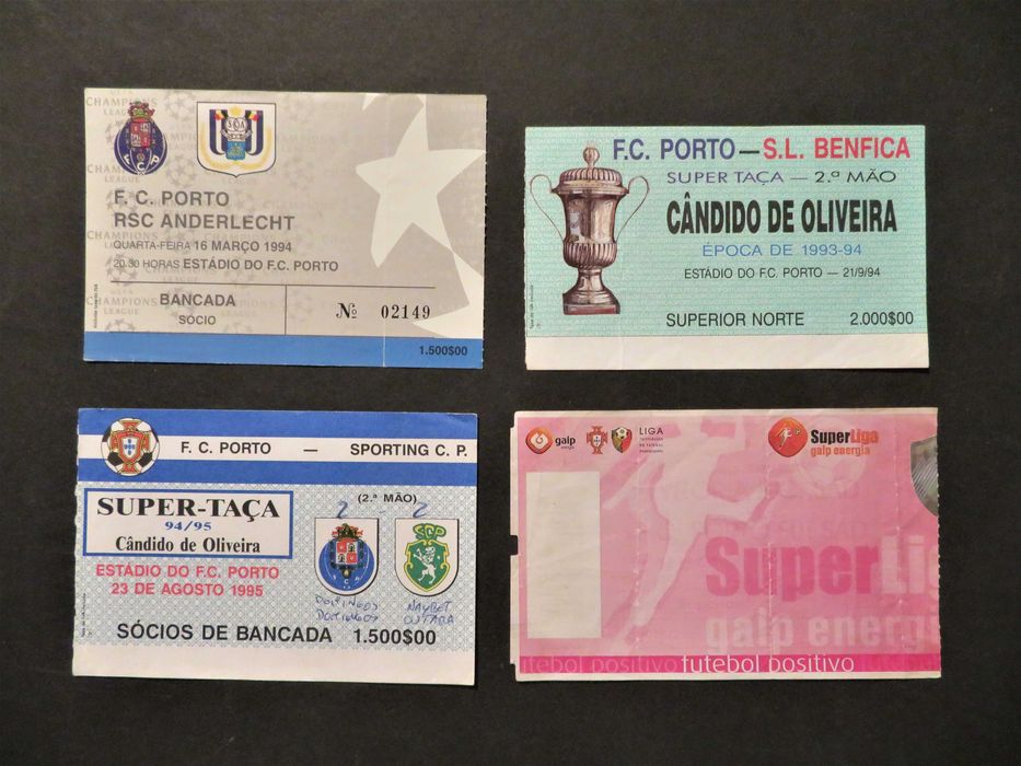 FCPorto - 5 Bilhetes sortidos de Futebol (Antigos)
