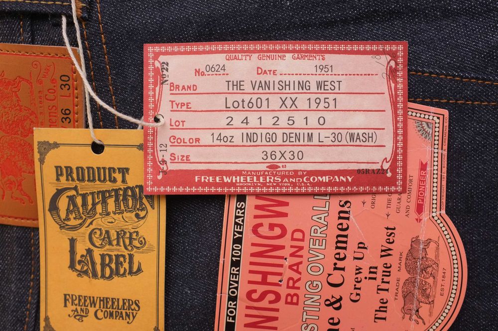 Джинсы Японские Freewheelers (Размер W36) 54-56 EUR XL-XXL Selvedge Japan Denim