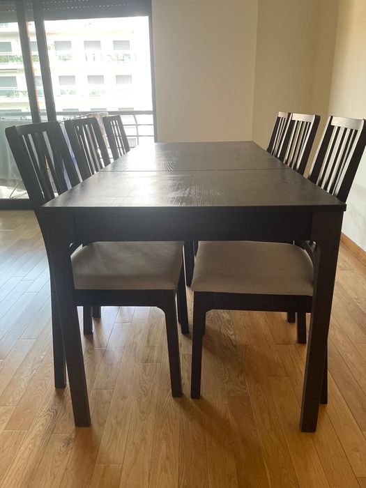 Mesa jantar com 6 cadeiras