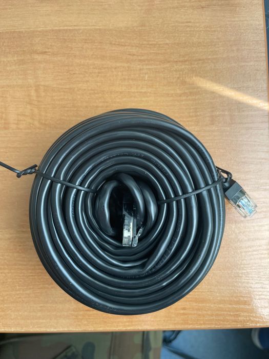 Przewód ethernet LAN skrętka RJ-45 czarny 20m