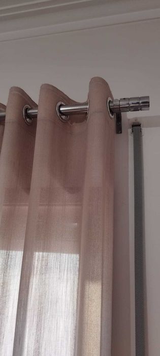 Cortina bege 2,10 MT mais varão em inox