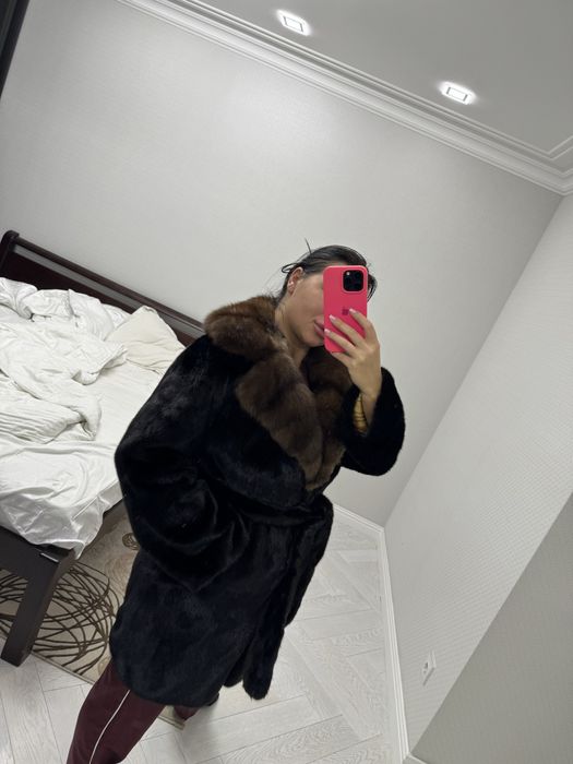 СРОЧНО Шуба халат норка соболь натуральная длинная