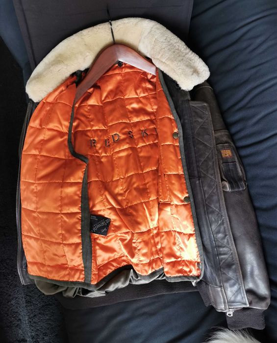 REDSKINS Oryginalna kurtka skórzana Pilotka BOMBERKA XXXL JAK NOWA