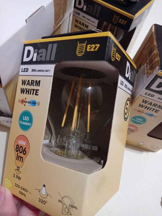 9x żarówka Diall Led Filament 60W 806 lm 2700 Kelvin E27