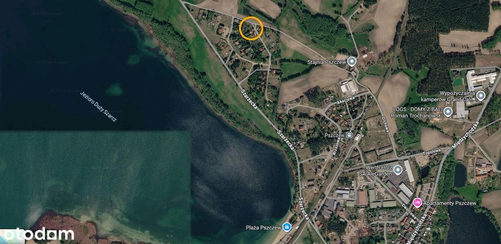 Działka budowlana w malowniczej okolicy (blisko jeziora, plaża, las)