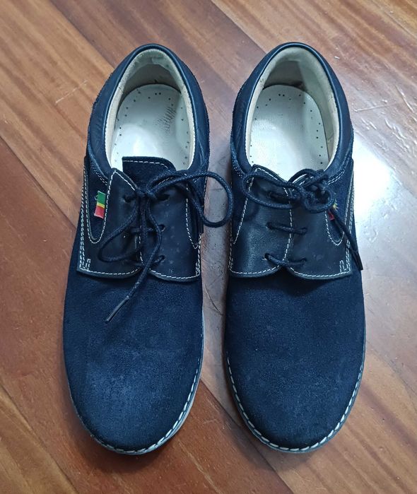 Sapato de camurça azul para criança  - T37