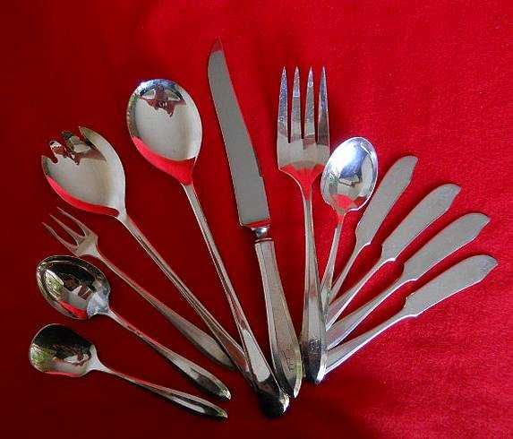 Набор столовый Мельхиор/Серебро