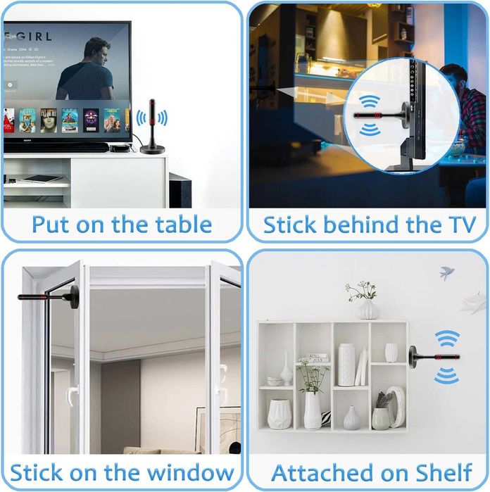 Antena DVB-T/DVB-T2 ze wzmacniaczem