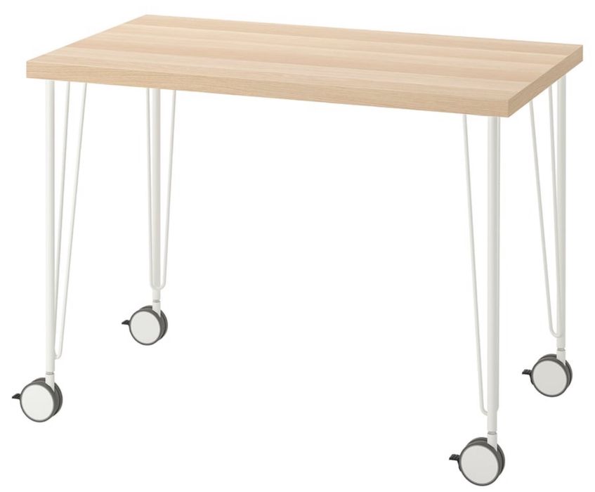 Secretaria 100x60 cm, em wenge (preto/castanho). Nova