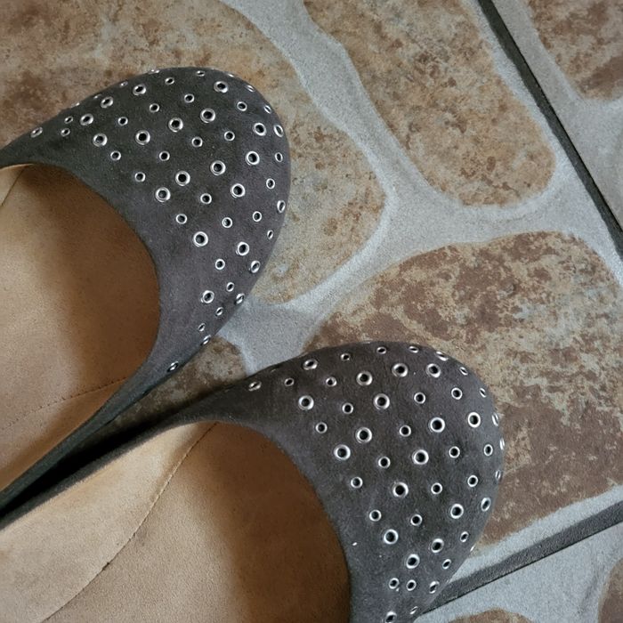 Baleriny Aldo 38.5cm wkladka nubuk zamsz kolor khaki