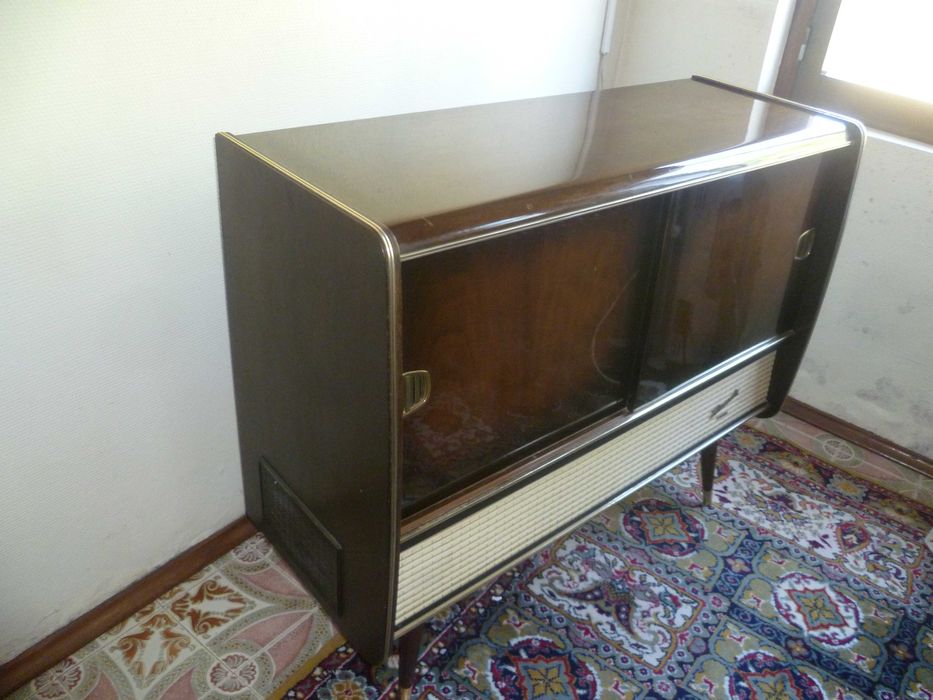 Móvel FLORIDA STEREO Alemanha 1950 radio Blaupunkt giradiscos FUNCIONA