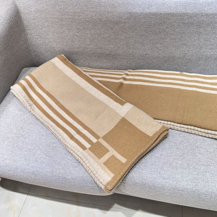 Плед Hermès Ithaque — шерсть мериноса и кашемир, люкс 135×170